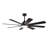 Cissline 62" Black Modern Ceiling Fan with Remote and LED Light Kit for Bedroom