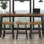 Ensemble de 4 tabourets de comptoir, tabourets de table et de comptoir de style transitionnel et meubles en bois d'hévéa massif-2099191977-2099191978
