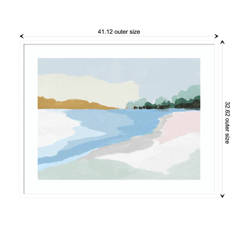 Soft Coastal I by Isabelle Z, 32.65" H x 41.15" W x 0.88" D, White