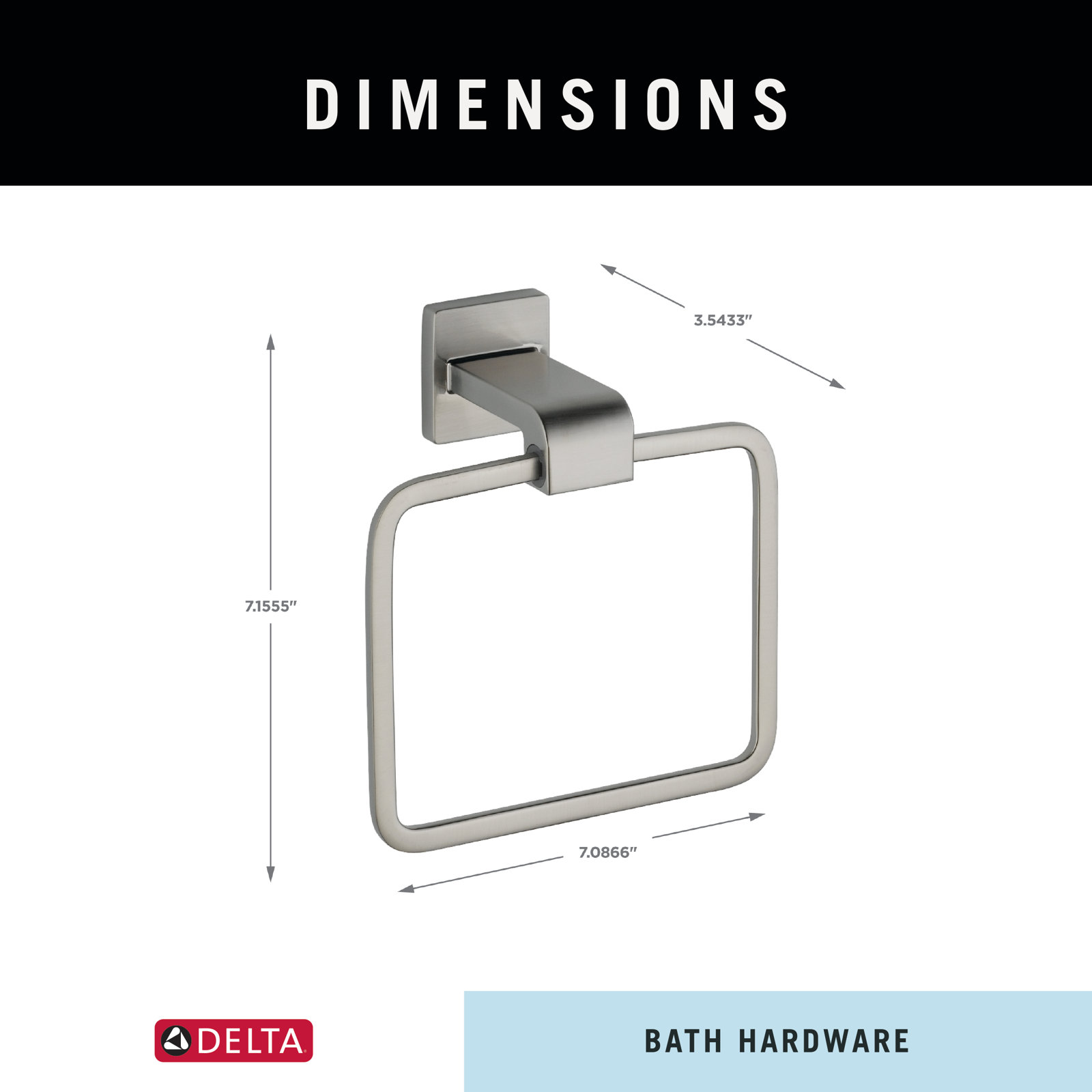 Urban - Arzo Wall Mounted Towel Ring, Brilliance Stainless