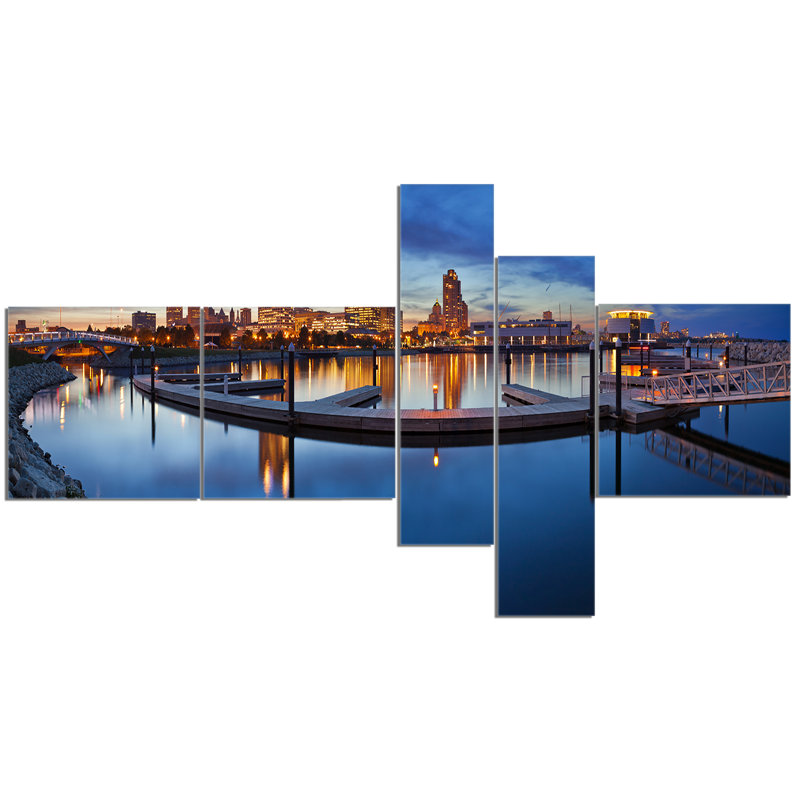 « milwaukee panoramique view », reproduction de photo à multiples images sur toile
