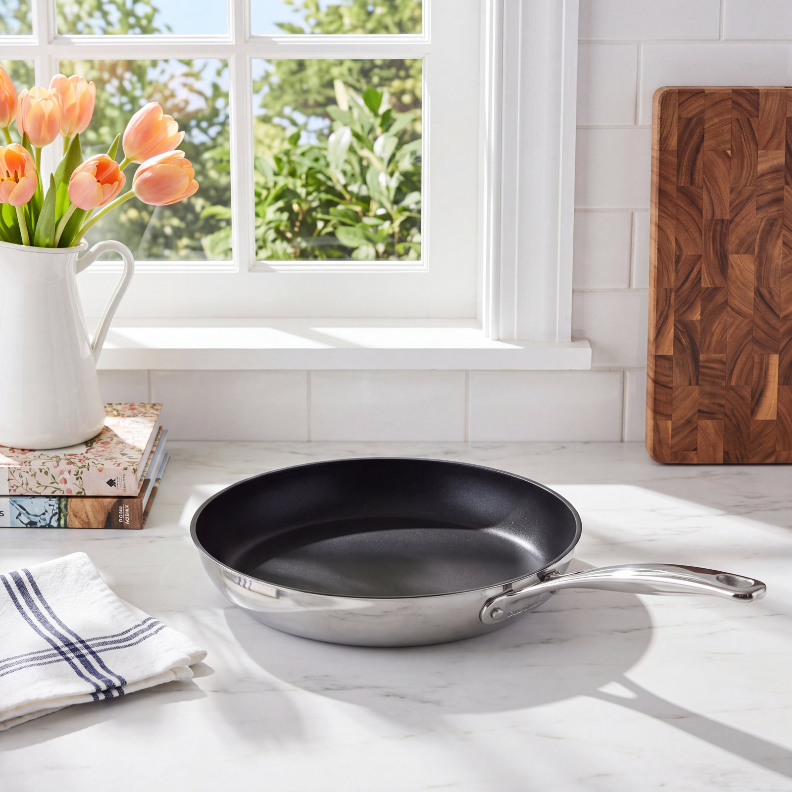 Le Creuset Stainless Steel Frying Pan, 8" Diameter