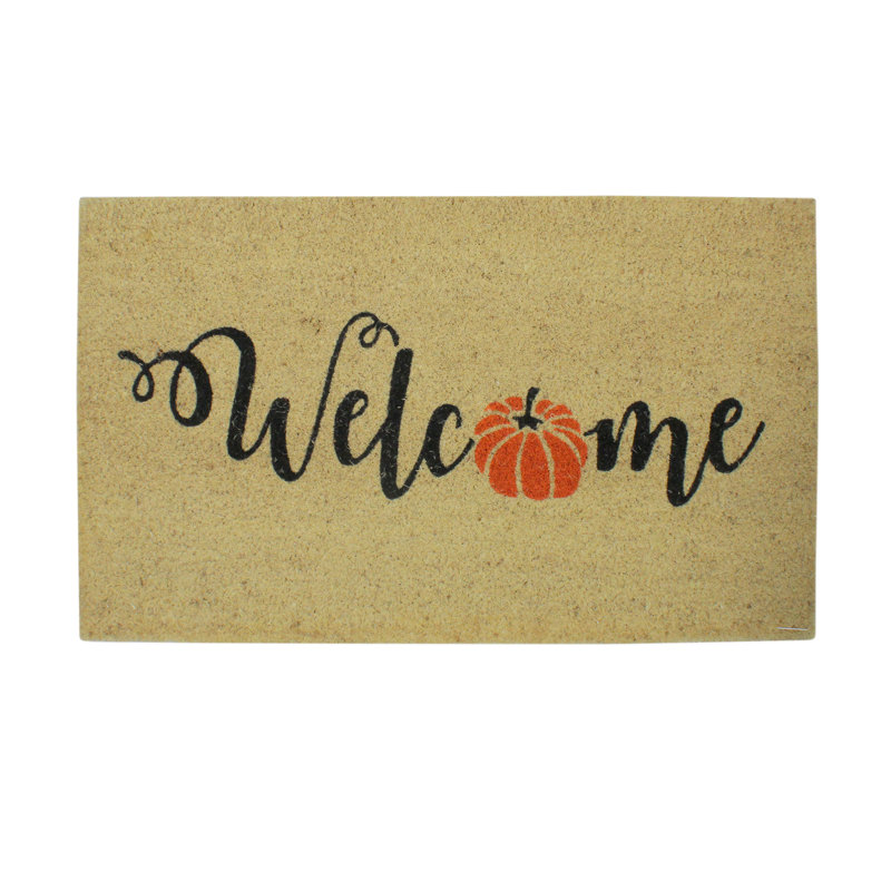Paillasson orange "Welcome" 18 "x 30"