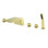 Waterfall Deck Mount Tub Faucet With Handheld Shower 5 Hole Bathtub Faucet Brass 3 Handle Tub Filler With Valve