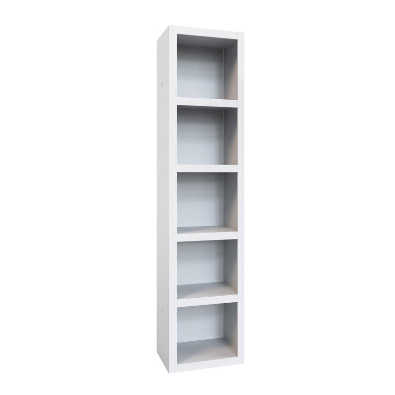 Lit escamotable avec bibliothèque Easy-Lift, Blanc, Grand lit
