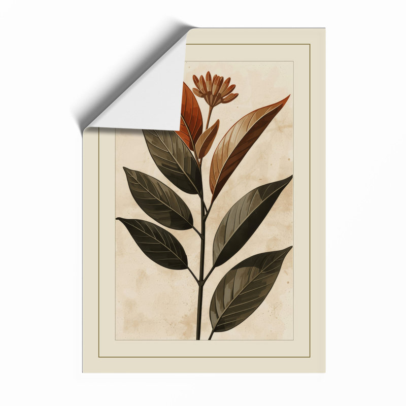Single Stem Study Botanical - Framed Print, Unframed, A2 - 59.4 x 42.0 cm