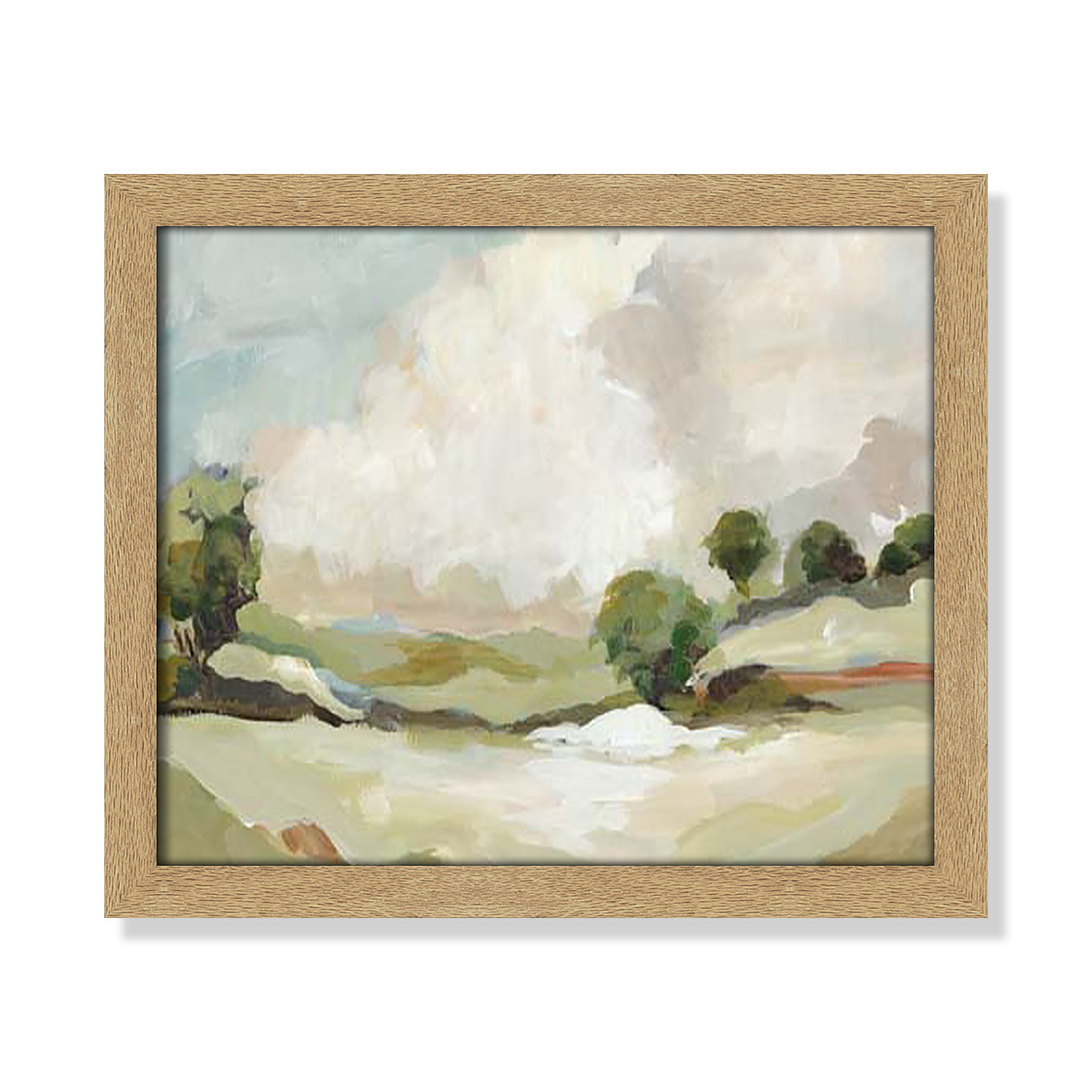 Pastoral Land by Allison Pearce, 13" H x 15" W x 1.25" D, Brown