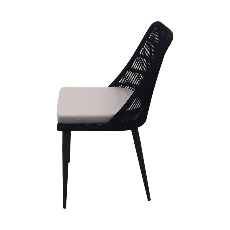 Chaise d'appoint de terrasse avec coussin Cylin