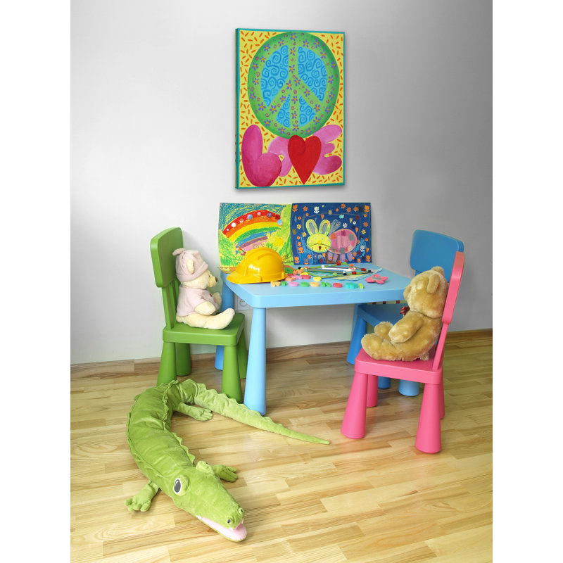 «Peace Love», reproduction sur toile tendue, H 60 po x l 40 po
