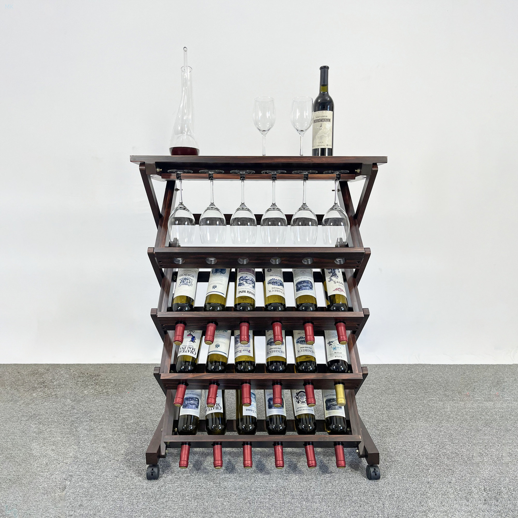 Red Barrel Studio® 26 Bottles Freestanding Wine Rack,Wine Storage Rack ...