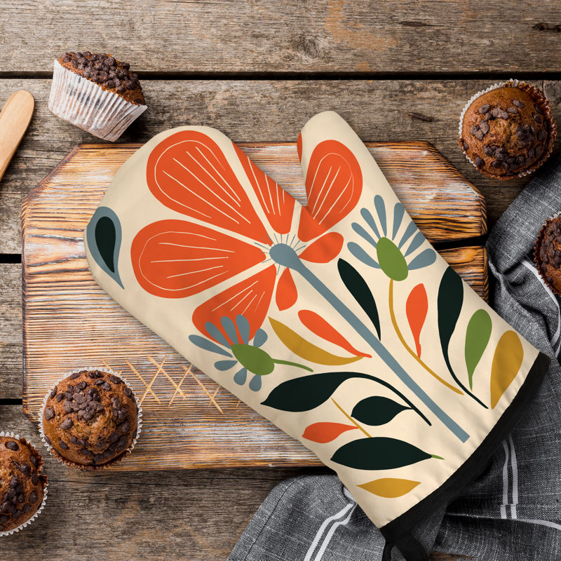 Flora Shape Oven Mitt Cotton Twill
