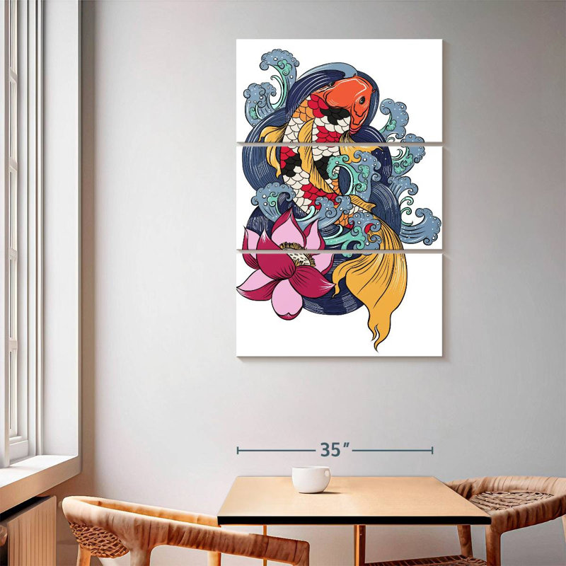 Brampt Koi Tattoo, 65" H x 42" W