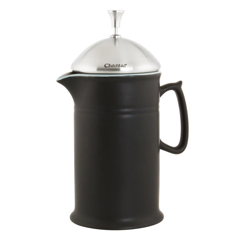 Chantal 4-Cup French Press Coffee Maker, Matte Black