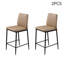 Upholstered Counter Stool with Metal Frame-362465505