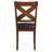 Areni "X" Shape Backrest Side Chair in Espresso and Walnut (Set of 2)