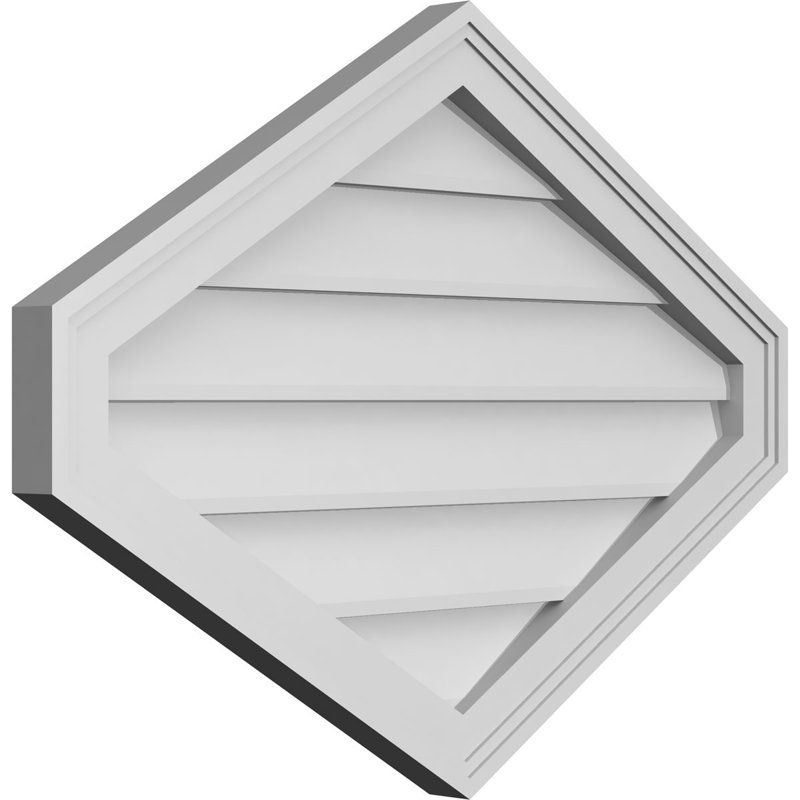 Ventilé vertical à pignon vertical 7/12 po, H 1,5 po x l 30 po x L 22 po
