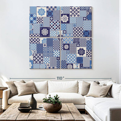 Blue Geometric Patchwork