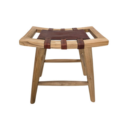 Manders Leather Accent Stool