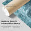«Beach and Coastal Ocean Waves», motif nautique sans cadre