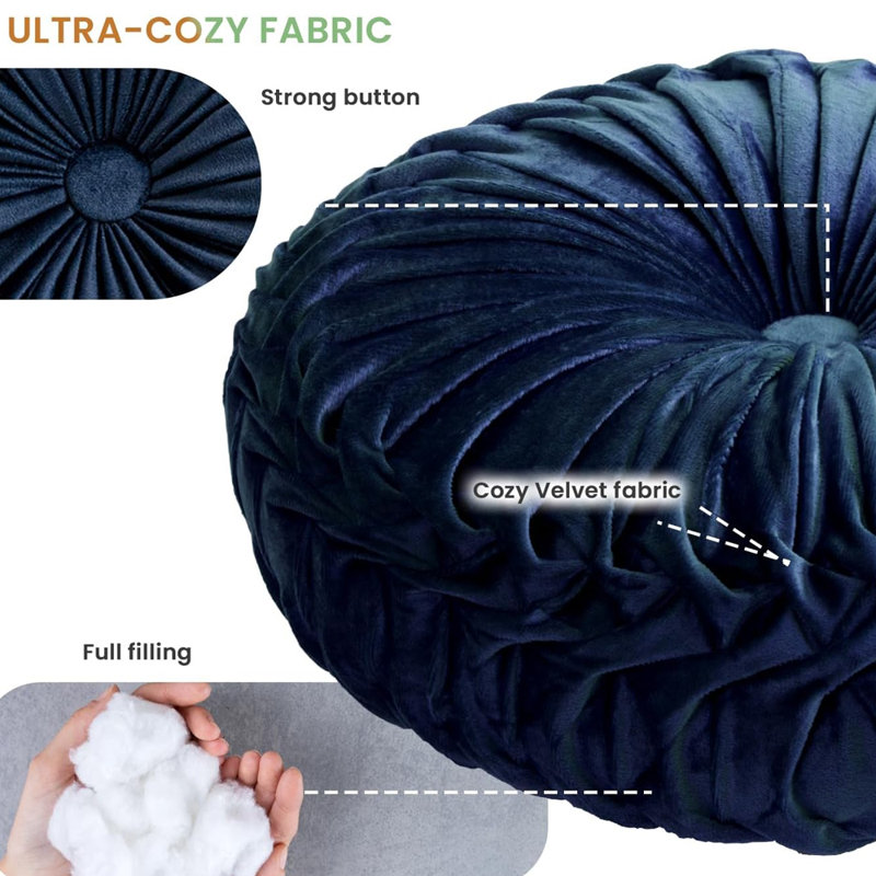 Housse de coussin Lanajah, Bleu foncé