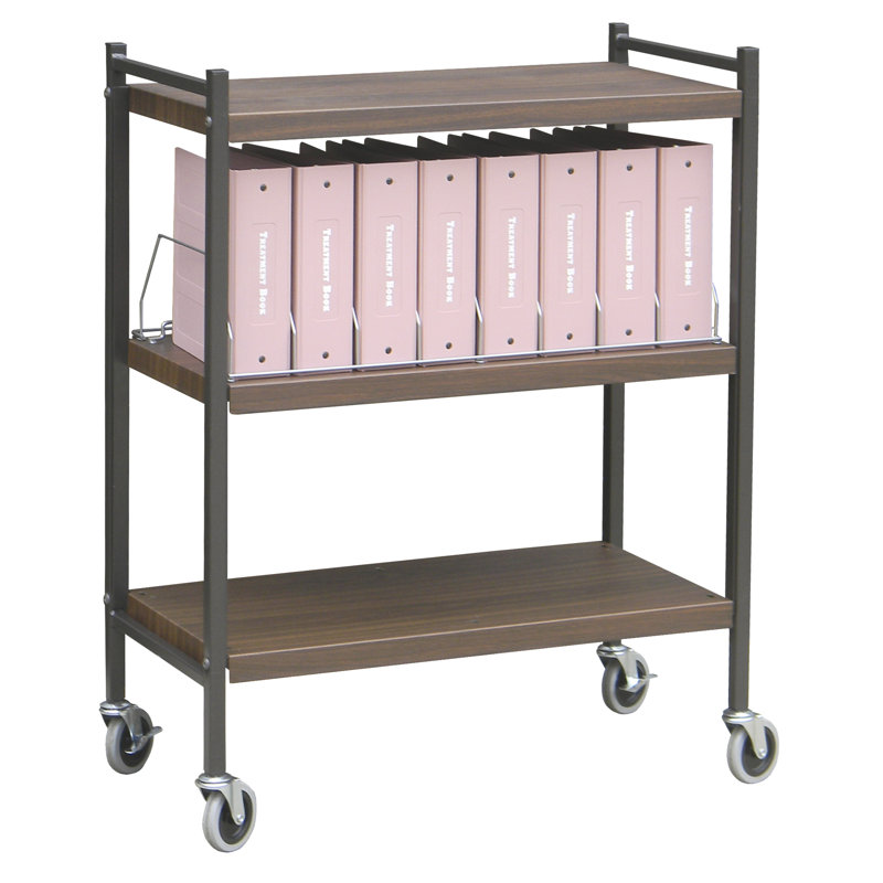 Big Beam 43.75'' H x 34.5'' W File Cart with Wheels, Woodgrain