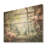 Pink Blossoming Country Window Gaze II - Floral Window On Wood Print-2043192989