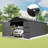 Outdoor Metal Garage Shed, Extra Large Metal Carport With Lockable Double Hinged Doors, Heavy Duty Car Shelter For Car, Truck, Motorcycle And Lawn Equipment, Dark Grey-124385909