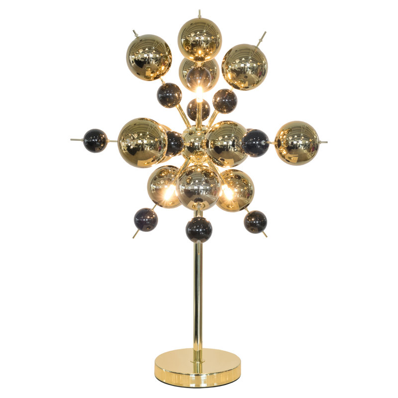 Azoriah Metal Novelty Lamp, Gold Base/Gold Shade