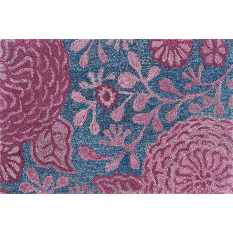 Tapis décoratif intérieur / extérieur en polyester touffeté à la main standard Global recycled Sachi, Rectangle 2 pi x 3 pi