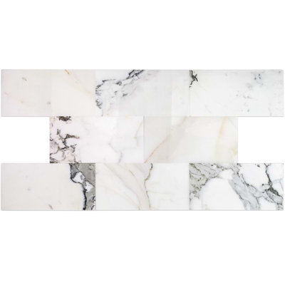 Calacatta Gold 6X12 Polished Marble Tile