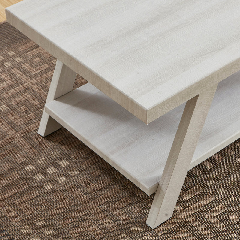 Table de bout Contemporary Wood, Blanc, Blanc