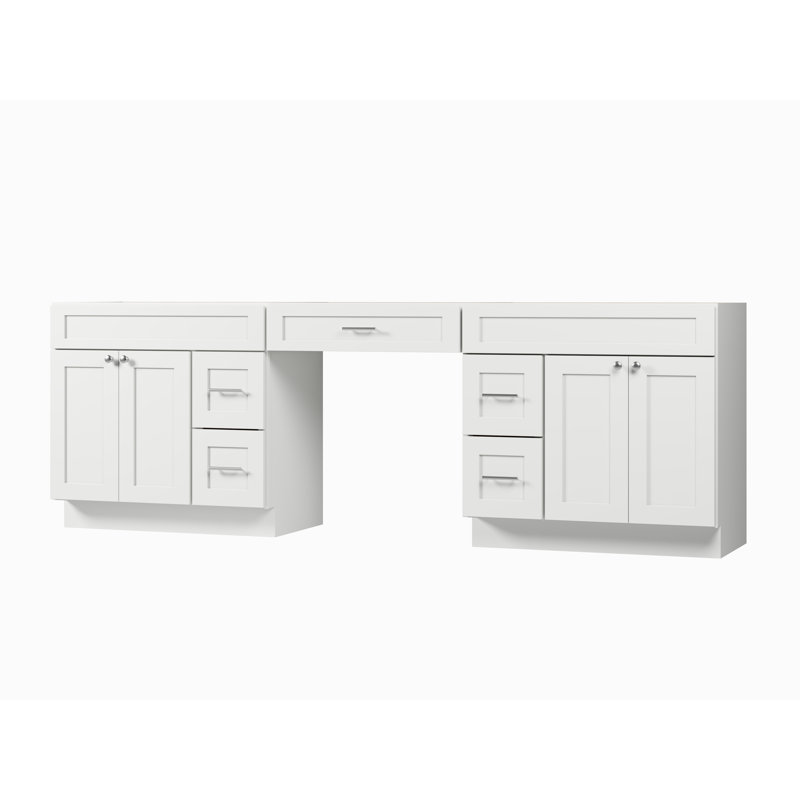 Base de meuble-lavabo double 102 seulement, Blanc