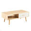 Table basse rectangulaire avec pieds solides, tiroir coulissant pour le rangement, table moderne pour le salon-2122748023