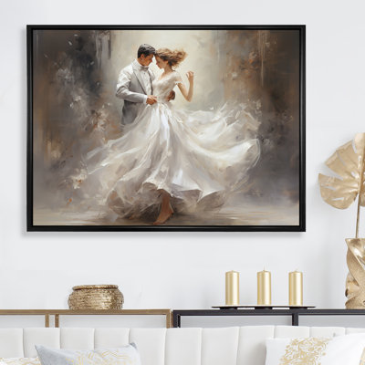 Danse valse en blanc I sur toile