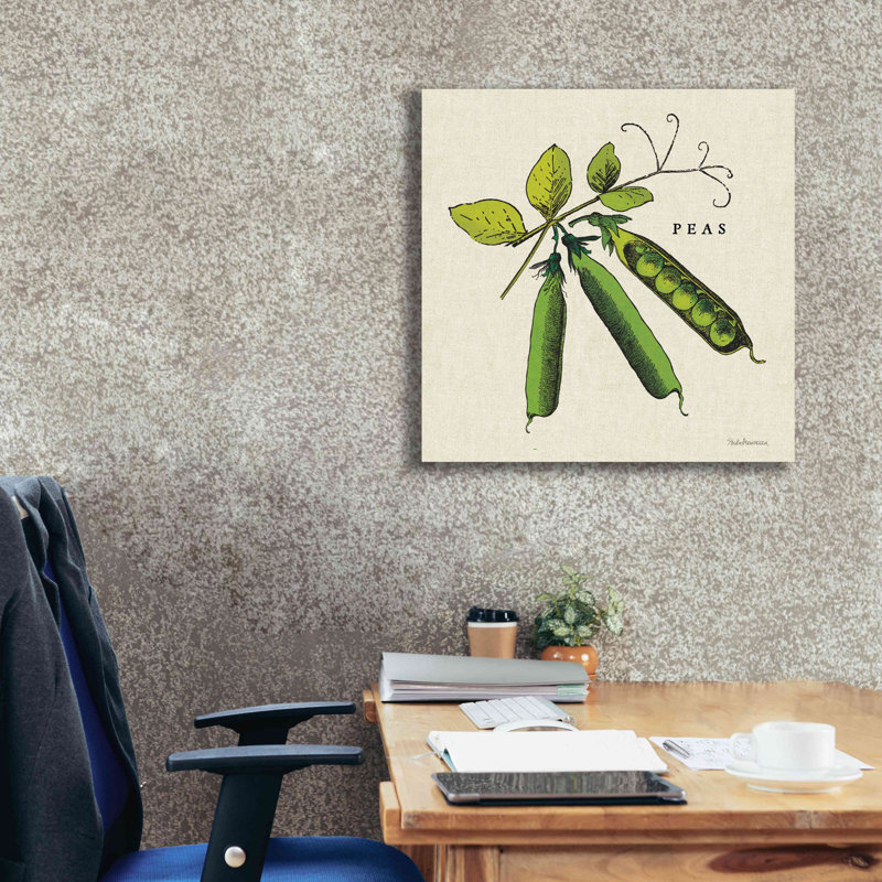 «Linen Légume IV v2» par Studio Mousseau, estampe numérique sur toile, H 26 po x l 26 po x P 1,5 po