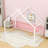 Charming House-Inspired Metal House Bed With Slats-327885162-327885153
