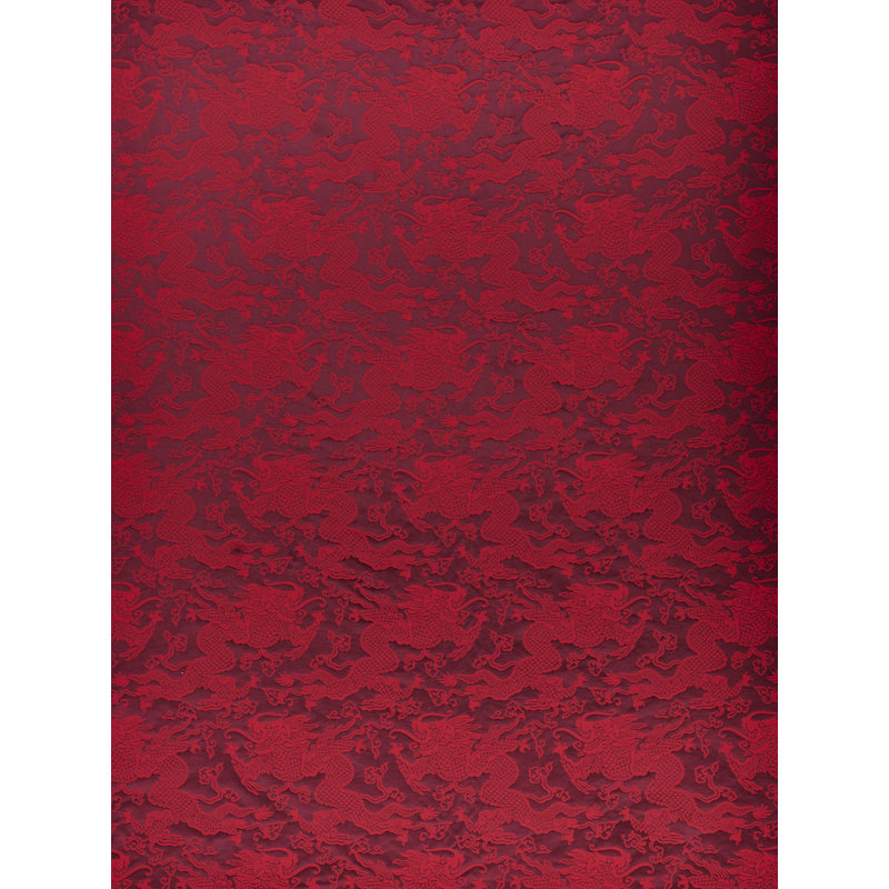 Tissu damassé Ruan Dragon, Grenat