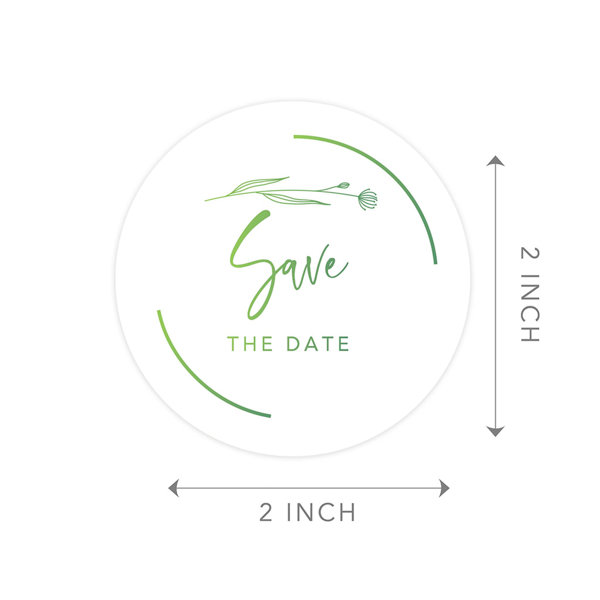 Koyal Wholesale Save The Date Sticker, Minimal Leaf Frame, Save The Date  Seals for Wedding Invitations, 120-Pack 