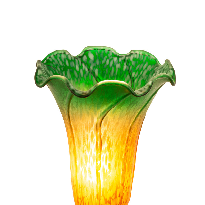 Lampe d'appoint 13 po Tiffany Pond, Orange / Vert