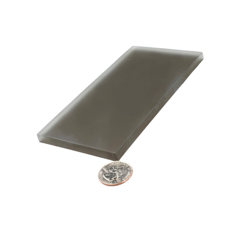 3"X 6" Matte Finished Glass Subway Tile, Ash Gray