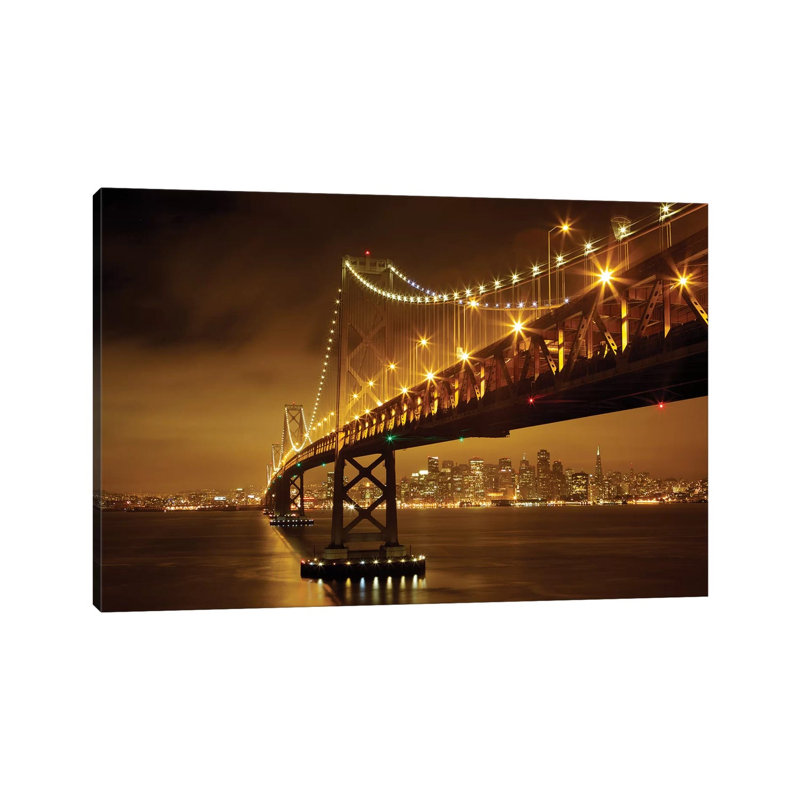 Bay Bridge 1 Piece Wrapped Canvas Wall Art, 66.04 cm H x 45.72 cm W x 1.91 cm D