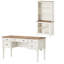 Ensemble de bureau 2 pièces, bureau de direction 56 "et bibliothèque avec portes en verre-131672601