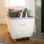 Canvas Laundry Basket with Handles-890502652-890342350