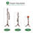 Bamboo / Rattan Freestanding 8 - Hook Coat Rack-1299724994