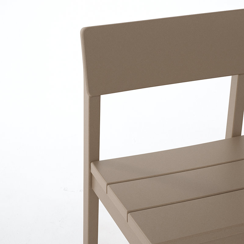Ensemble de chaises de jardin HDPE, Bois