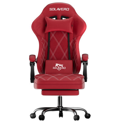 Fauteuil de jeu en tissu respirant, fauteuil de bureau inclinable avec support lombaire à massage, accoudoirs et repose-pieds, siège large, siège pivotant à 360 ° réglable en hauteur, capacité de 330 lb