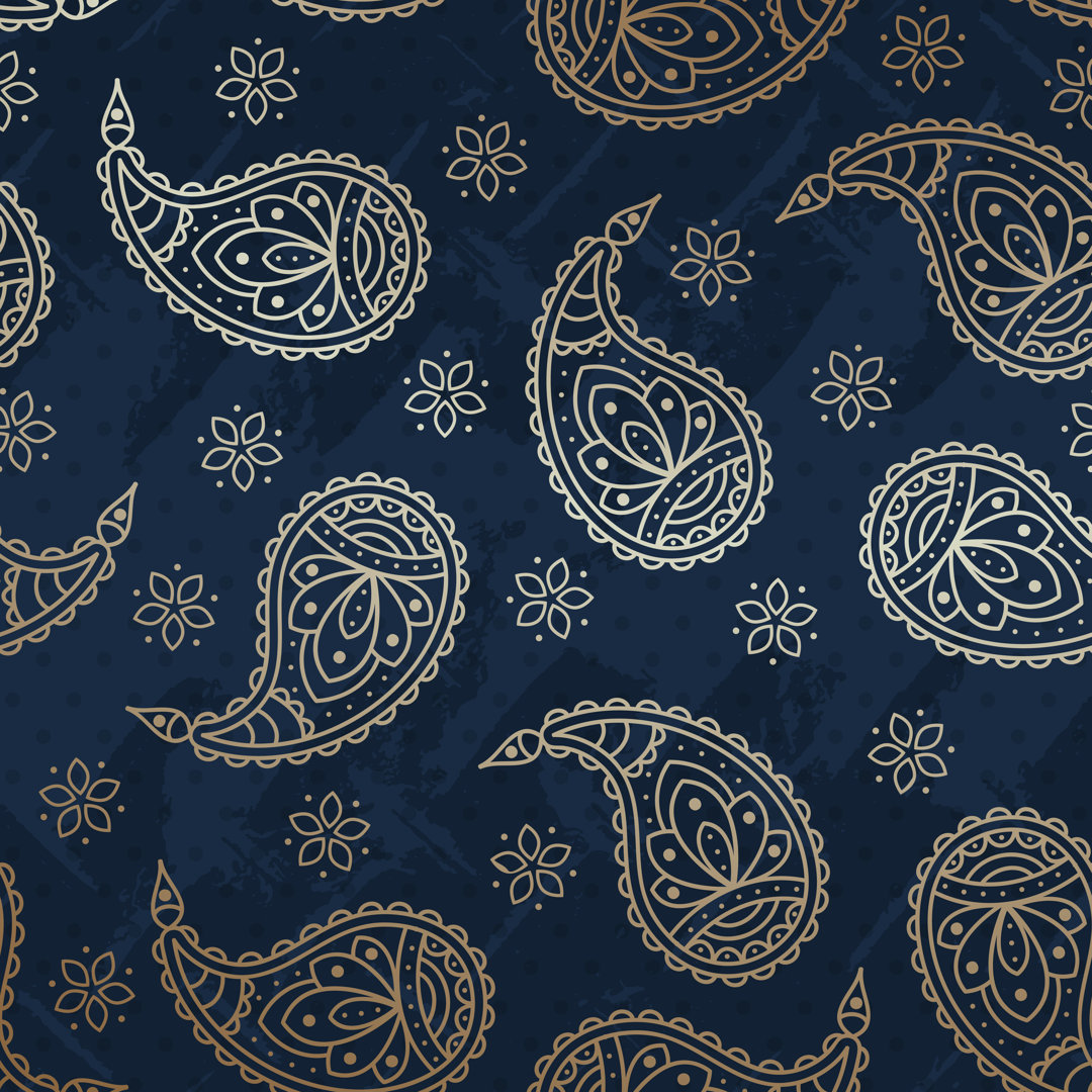 Leinwandbild Paisley Background von Bellenixe