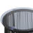 15.1" Square Side Table With Rope Weave And Tempered Glass Modern Outdoor Woven