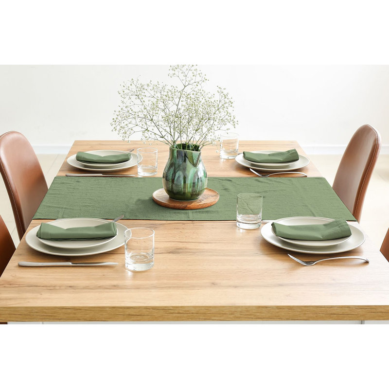 Ensemble de serviettes de table carré, L 16 po x L 16 po, Vert feuille