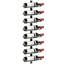 Multi-tiered, Wall Mounted Wine Bottle Rack Black-1962545698